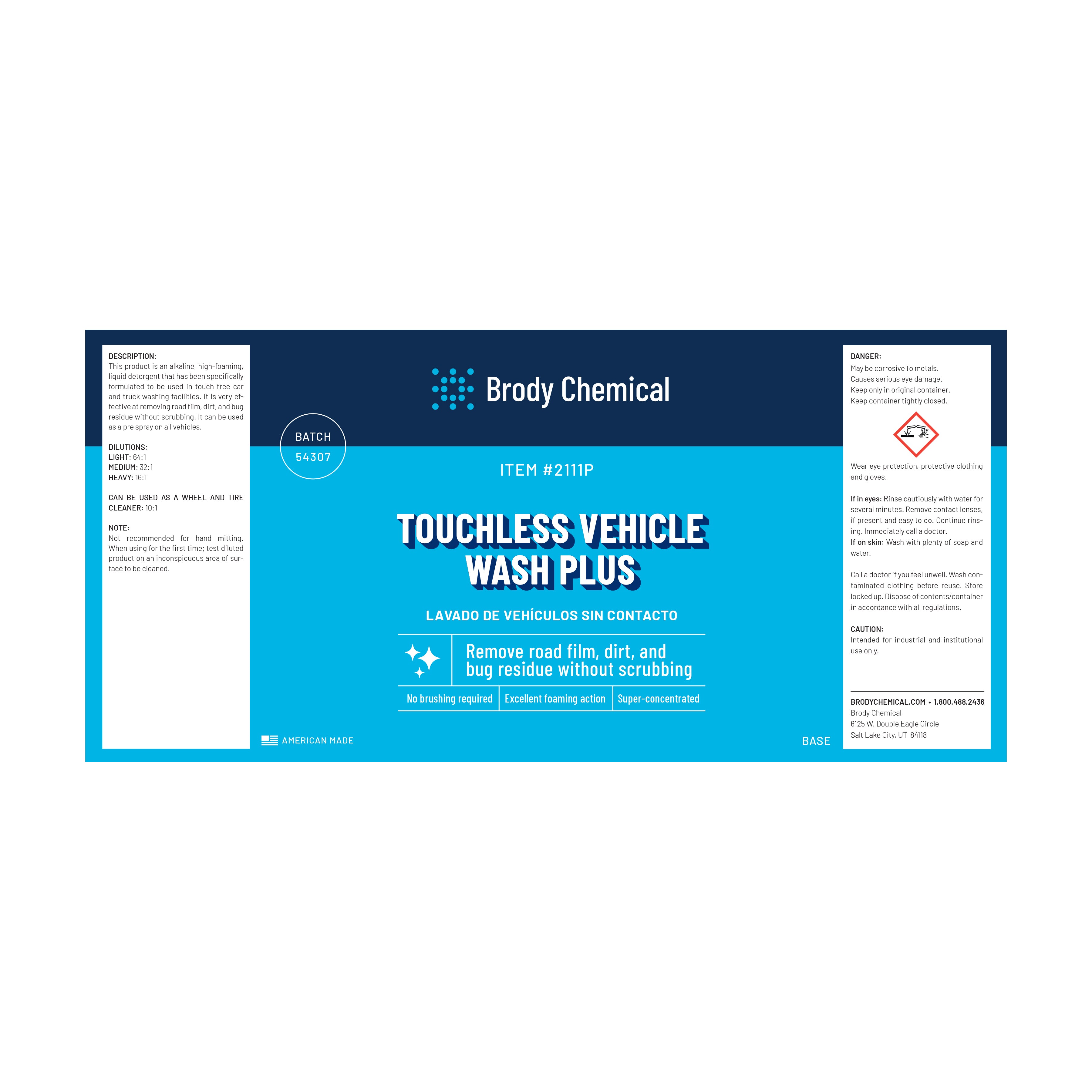TOUCHLESS VEHICLE WASH PLUS – Brody Chemical