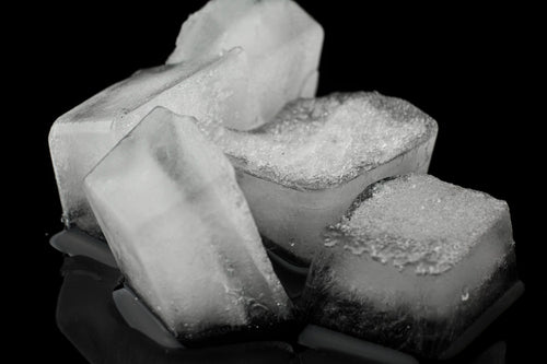 The process of melting ice